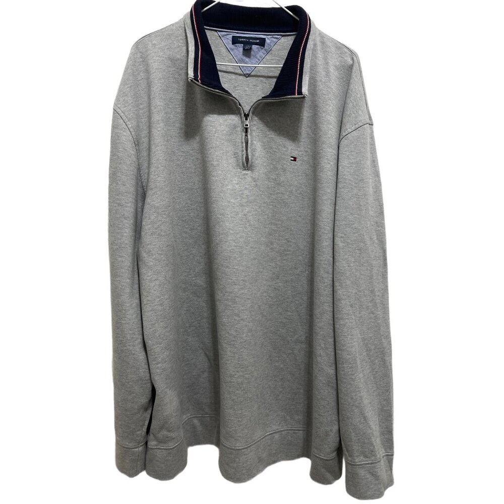 0081 Designer Tommy Hilfiger Big&Tall Long Sleeve Collar Sweatshirt Sz.XXXL